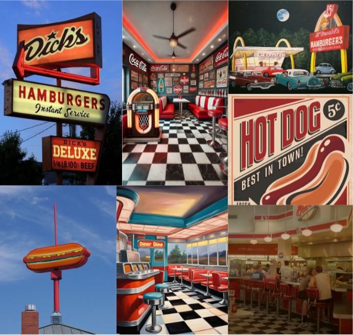 Moodboard Hotdog Kiosk